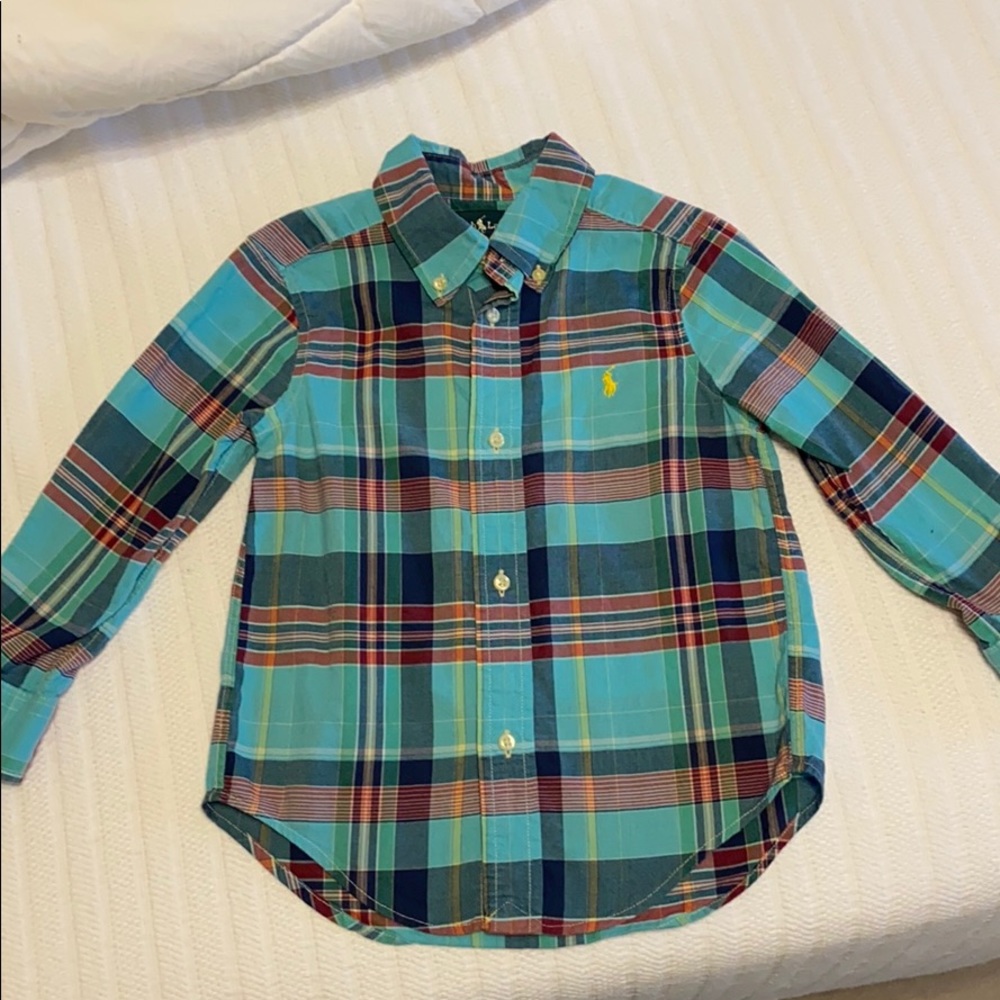 Toddler button down, Ralph Lauren Plaid